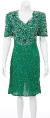 Main image of Floating Drops Hand Beaded and Sequined Dress