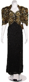 Main image of Full Length High Waistline Beaded Dress
