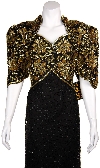 Full Length High Waistline Beaded Dress in close-up
