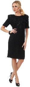Main image of Jacket like Bodice Beaded Short Formal Dress 