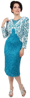 Keyholed Back Beaded Short Dress in alternative image