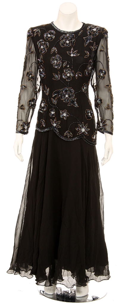 Rich Petals Hand Beaded Formal Gown