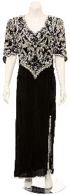 Main image of Short Sleeved Elegantly Sequined Evening Gown