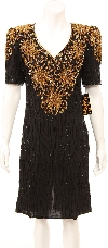 Main image of Knee Length Sequined Gown