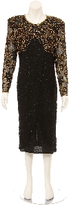 Main image of Blossomed Flower Designed Sequin Formal Dress