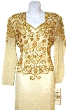 Sweetheart Neck Mother of the Bride Dress in close up