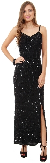 Main image of V-Neck Artistic Sequins Pattern Long Formal Evening Dress