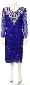 Main image of V-neck Fully Beaded Cocktail Dress