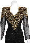 Tea Length Cocktail Dress with Decorative Hem in closeup