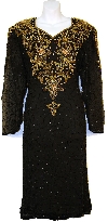 Main image of Knee Length Full Sleeves Sequined Formal Dress