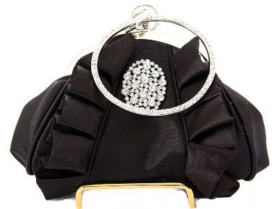 Hold and Shine Evening Bag In Black