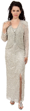 Main image of 2 Piece Hand Beaded Formal Dress