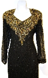 Full Sleeve Sequined Mother of the Bride Dress in close up