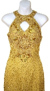 Round Halter Neck Cocktail Dress in close up