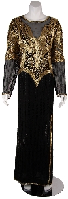 Main image of Fully Beaded Long Sleeved Formal Evening Dress