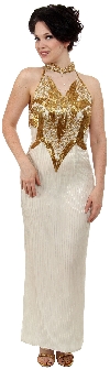 Main image of Fully Beaded Closed Neck Gown