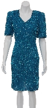 Main image of Water Lily Hand Beaded Cocktail Dress