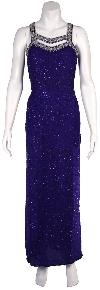 Beaded Full Length Formal in Royal/Blue