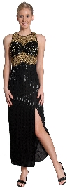 Petals Cutwork Design Beaded Formal Gown with Love Keyhole in alternative view