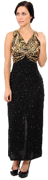 Main image of Holed Beadwork Sleeveless Formal Dress