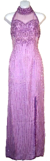 Main image of Halter Neck Sequined Formal Cocktail Dress 