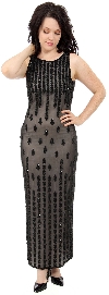Main image of Exquisite Beaded Full Length Formal Cocktail Dress