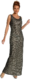 Main image of Diagonal Beaded Full Length Formal Dress