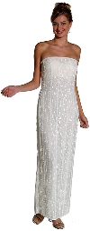 Main image of Off Shouldered Leaf Beaded Formal Dress