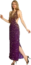 Main image of Backless  Beaded Formal Dress