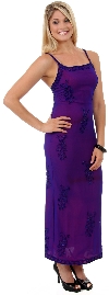 Main image of Spaghetti Strapped Floral Beaded Formal Dress