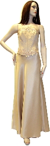 Main image of Floral Design on Criss Crossed Formal Dress 