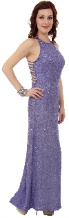 Main image of Beaded Formal Evening Gown With Fishbone Back