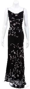 Main image of Hand Beaded Pull Over Formal Dress