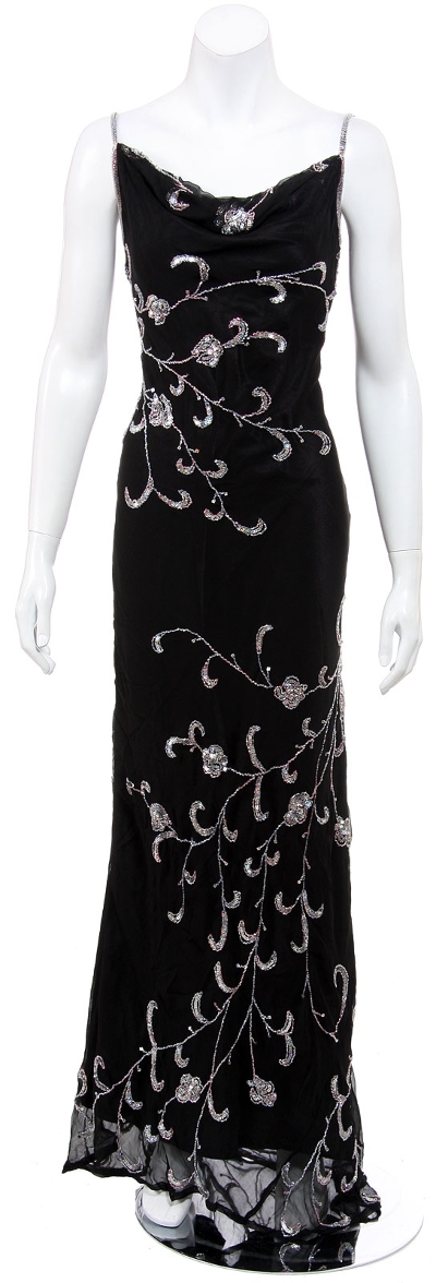 Hand Beaded Pull Over Formal Dress