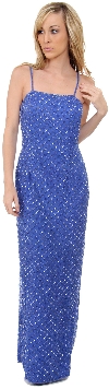 Main image of Octagon Patterned Beaded Formal Evening Dress