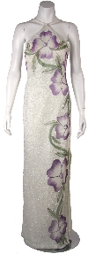 Main image of Halter Neck Formal Dress with Painted Floral pattern