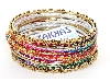 Main image of Set of 14 Brightly Colored Bangle Bracelets