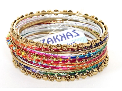 Set of 14 Brightly Colored Bangle Bracelets