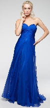 Main image of Strapless Double Layered Chiffon Formal Prom Dress