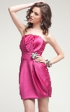 Satin Mini Bridesmaid Cocktail dress  in alternative picture