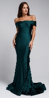 Off Shoulder Fitted Prom Gown in an alternative image