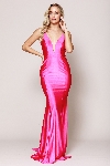 Main image of Fitted Silhouette Spaghetti Prom Gown