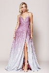 Double Spaghetti A Line Prom Gown in Rose