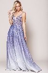 Empire Prom Gown with Spaghetti Straps in Lavender