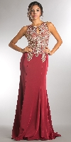 Main image of Exquisite Lace Bodice Long Formal Evening Dress