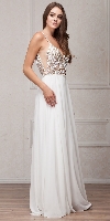 Bejeweled Bodice V-Neck Spaghetti Straps Formal Prom Dress in an alternative image
