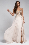 Beaded Embellished Spaghetti Prom Dress in an alternative image