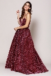Main image of Glitter Prom Ball Gown with Corset Back