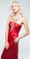 Rhinestones Neck Shimmery Long Formal Prom Dress  in alternative picture
