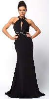 Main image of High Neck Bodice Mermaid Cut Prom Dress